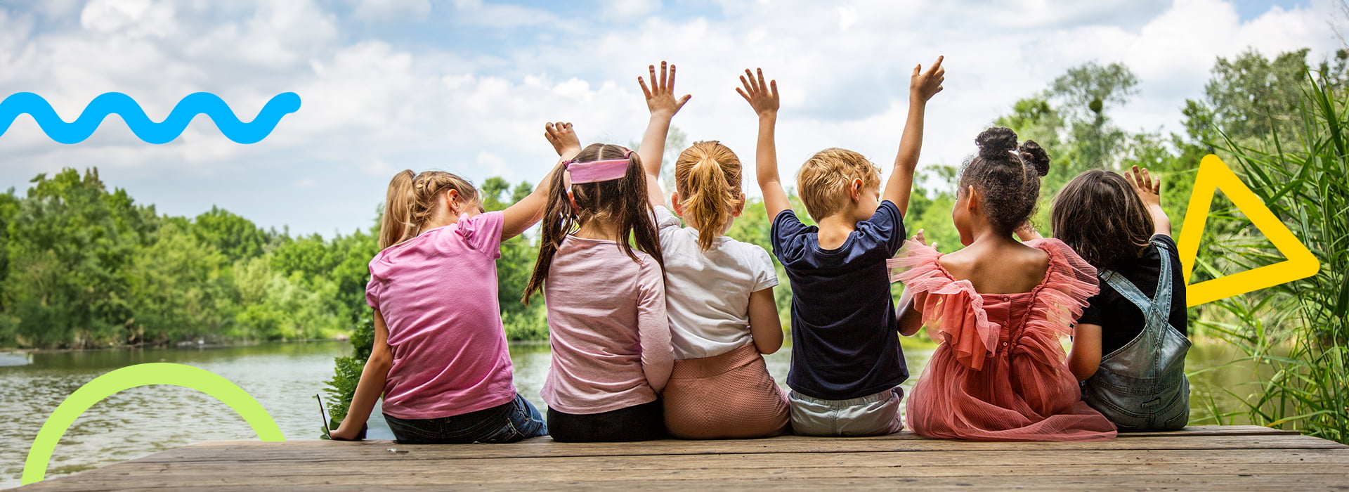 Children raising their hands